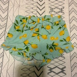Lemon Print Kids Shorts